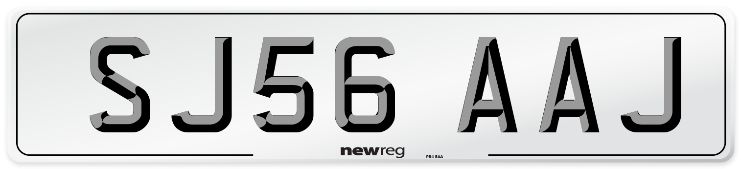 SJ56 AAJ Number Plate from New Reg